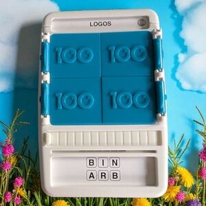 100 PICS Logos Travel Game - Guess 100 Logos Flash Cards with Slide Reveal (EUC)